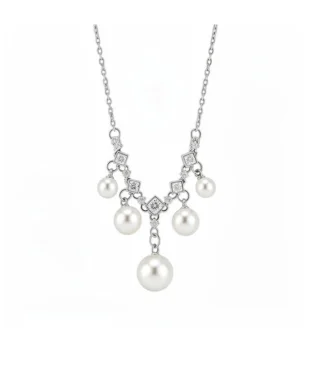 Pearl with Zircon Necklace
