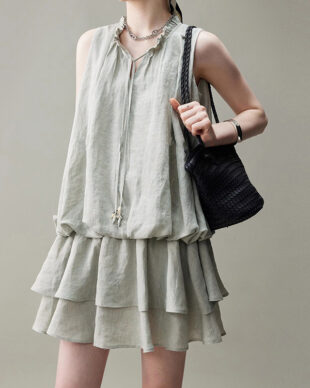 Pleated Bud Dress