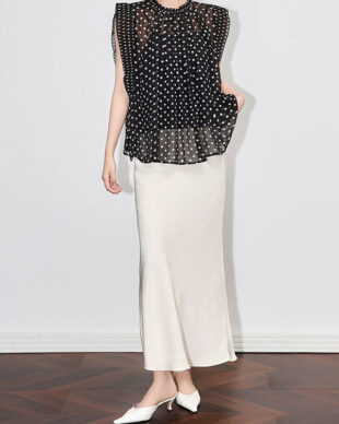 Polka Dot Loose Top and Camisole Set