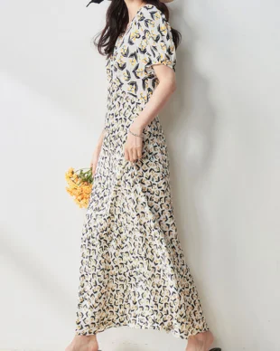 Puff Sleeve Lily of the Valley Dress