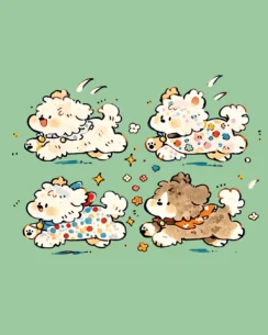 Puppy Adventure Perler Bead Pattern – Puppy Friends Fuse Bead Design 4 images