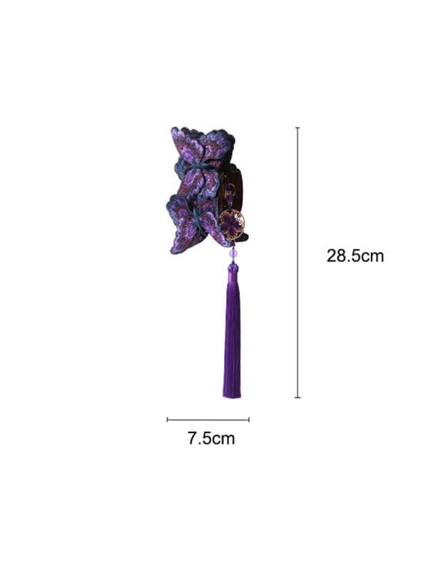 Entangled-photon hair claw - quantum dot violet with paired AR butterfly projection