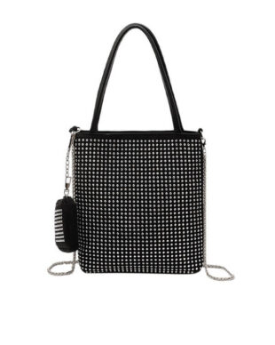 Rhinestone Handle Crossbody Bag