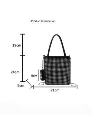 Rhinestone Handle Crossbody Bag