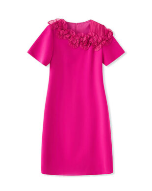 Ruffled Ball Gown in Hot Pink