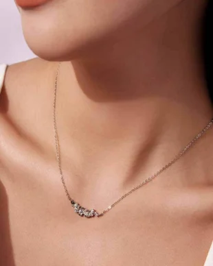 S925 Sterling Silver Floral Pendant Necklace