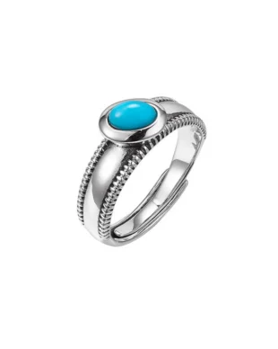 S925 Sterling Silver Turquoise Ring (Unisex)