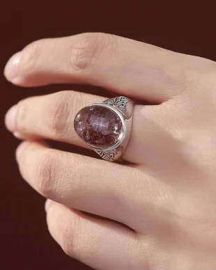 S925 Sterling Silver Vintage Crystal Ring