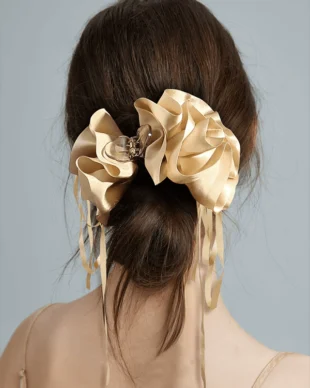Satin Bow Hair Clip