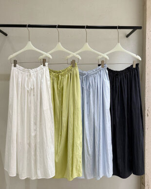 Shirred Bud Waist Skirt