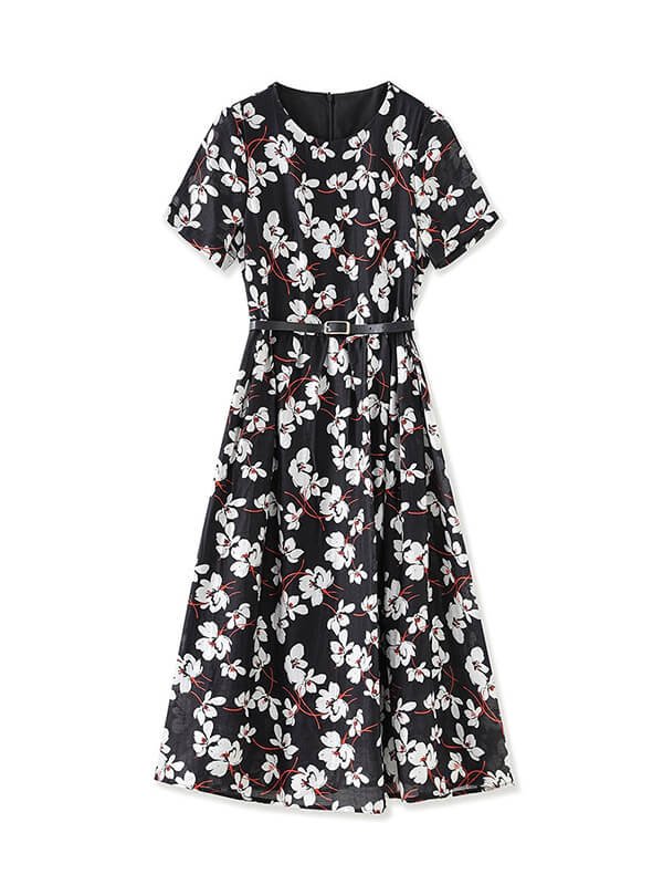 Grounding Tencel Dress - Weighted Belt Lavender-Infused Linen Anxiety Relief Gown