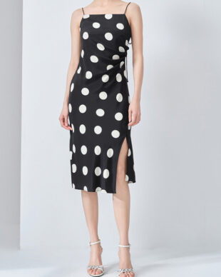 Silk Polka Dot Slip Dress