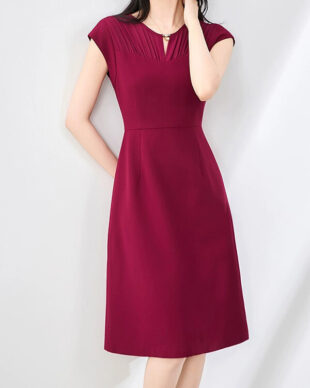 Sleeveless Chiffon-Paneled A-Line Vest Dress