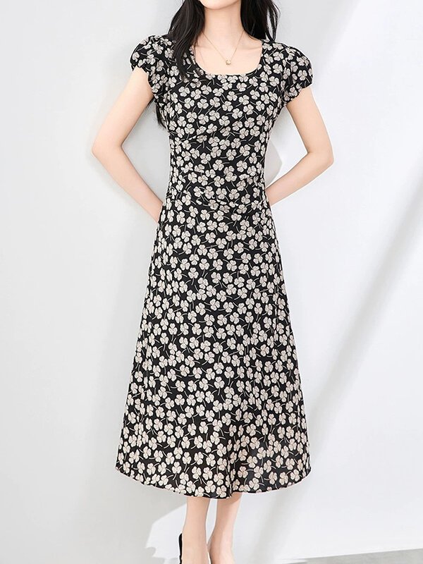 Neuro-Inclusive Puff Sleeve Dress - Seamless Square Neck Tagless Sensory Dress