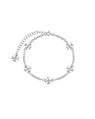 Sterling Silver Cross Pendant Bracelet