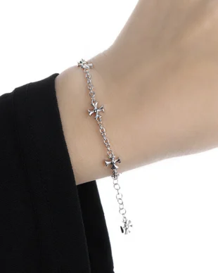 Sterling Silver Cross Pendant Bracelet