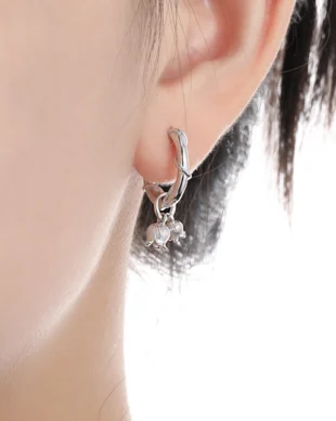 Sterling Silver Lily-of-the-Valley Ear Cuffs