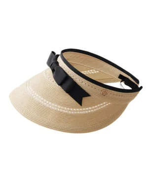 Straw Bow Sun Protection Headband Hat