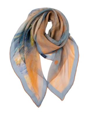 Sunset Sailboat Silk Shawl