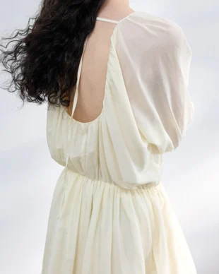 Tencel Backless Dress