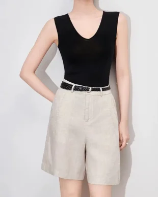Tencel™ V-Neck Knit Vest