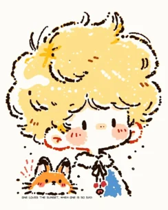 Little Prince Style Perler Bead Pattern – Classic Storybook Fuse Bead Design 3 images