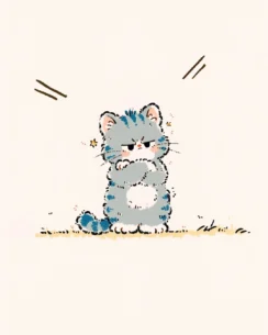 The Kitten‘s Troubles – Cute Cat Perler Bead Pattern 3 images