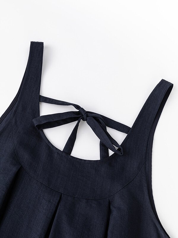 Temperature-Regulating Work Dress - 4-Season Tie-Back Jumper with Hidden Insulation System