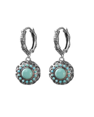 Turquoise Vintage Silver Earrings