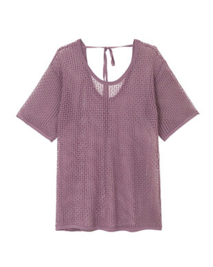 U-neck Open-back Knit Top