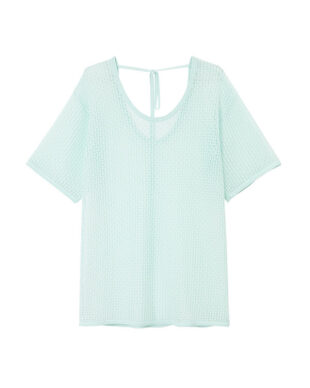 U-neck Open-back Knit Top