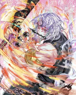 Uzui Tengen Perler Bead Pattern – Demon Slayer Sound Hashira Fuse Bead 2 images