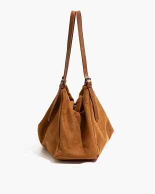 Adjustable Camera Bag in Vintage PU Suede - Mini Travel Crossbody with Dust Cover