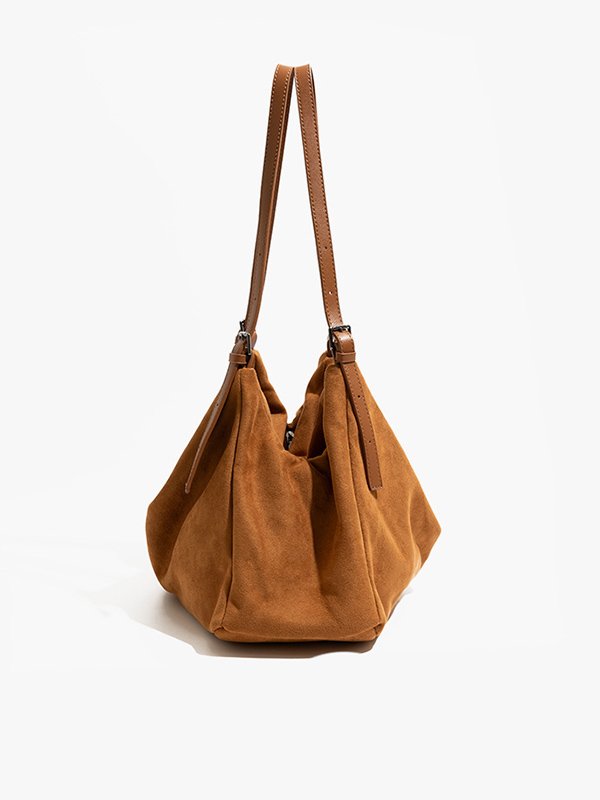 Adjustable Camera Bag in Vintage PU Suede - Mini Travel Crossbody with Dust Cover