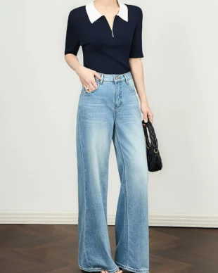 Vintage Thin Wide-Leg Jeans (3)