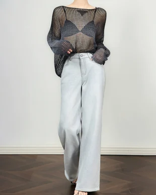 Vintage Thin Wide-Leg Jeans (3)