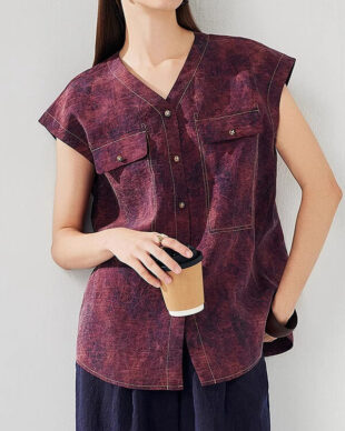 Vintage Tie-dye Silk Top