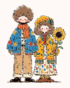 Lovers Perler Bead Pattern – Romantic Couple Fuse Bead Design 3 images