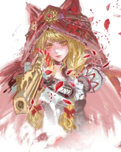 Dark Red Riding Hood Perler Bead Pattern – Gothic Fairy Tale Fuse Bead 3 images